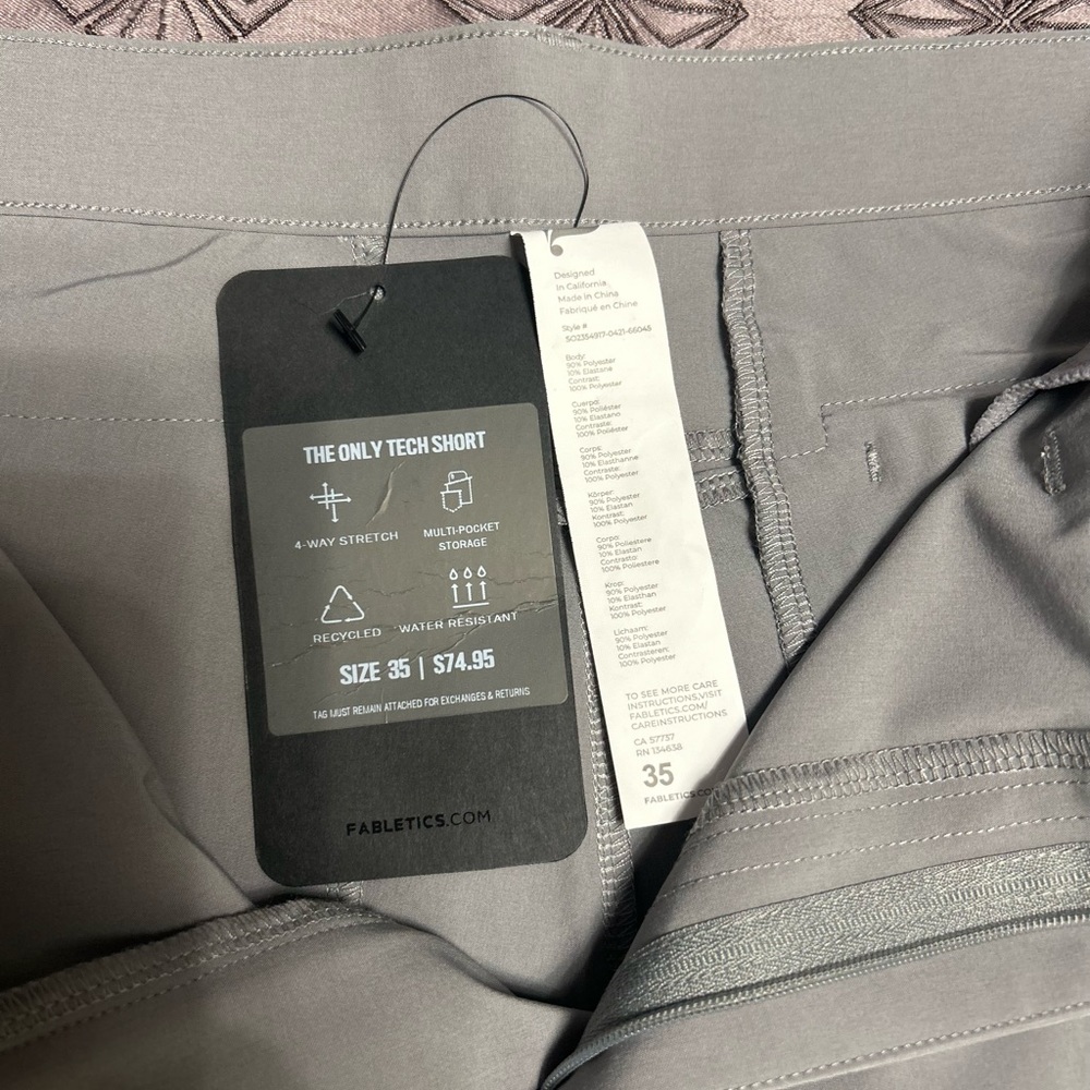 Fabletics Gray Tech Shorts - Picture 6 of 6